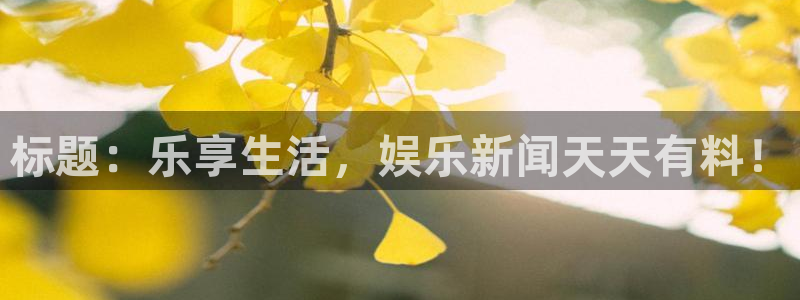 标题：乐享生活，娱乐新闻天天有料！