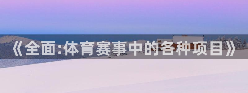 《全面:体育赛事中的各种项目》