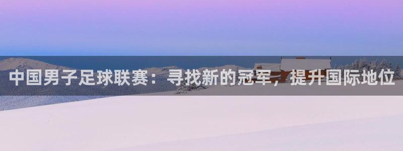 中国男子足球联赛：寻找新的冠军，提升国际地位