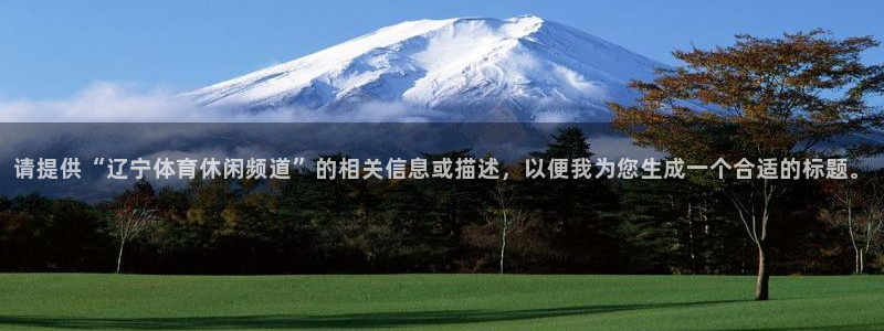 请提供“辽宁体育休闲频道”的相关信息或描述，以便我为您生成一个合适的标题。